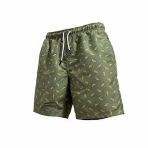 Green Banana Print Boys Swim Shorts